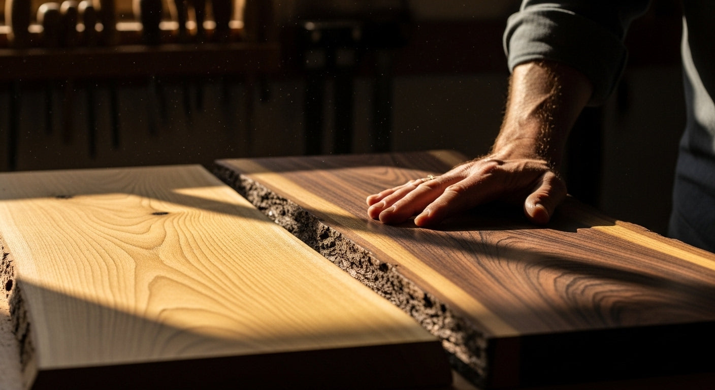 The Grain of Time: A Biological Dialogue Between Teak and Walnut