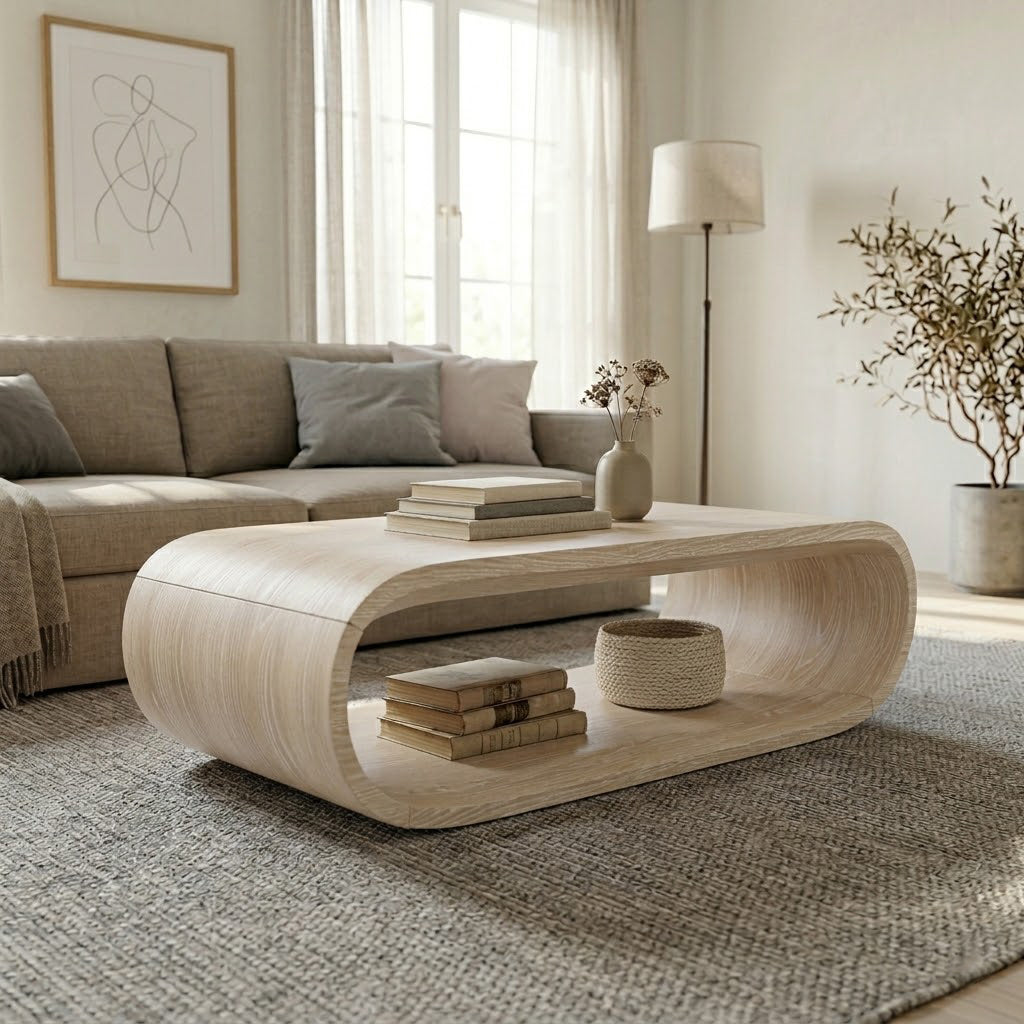 Orbital Continuous Loop Solid Wood Coffee Table