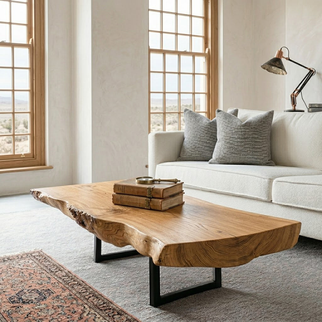 Vireon Slab Live Edge Solid Wood Coffee Table