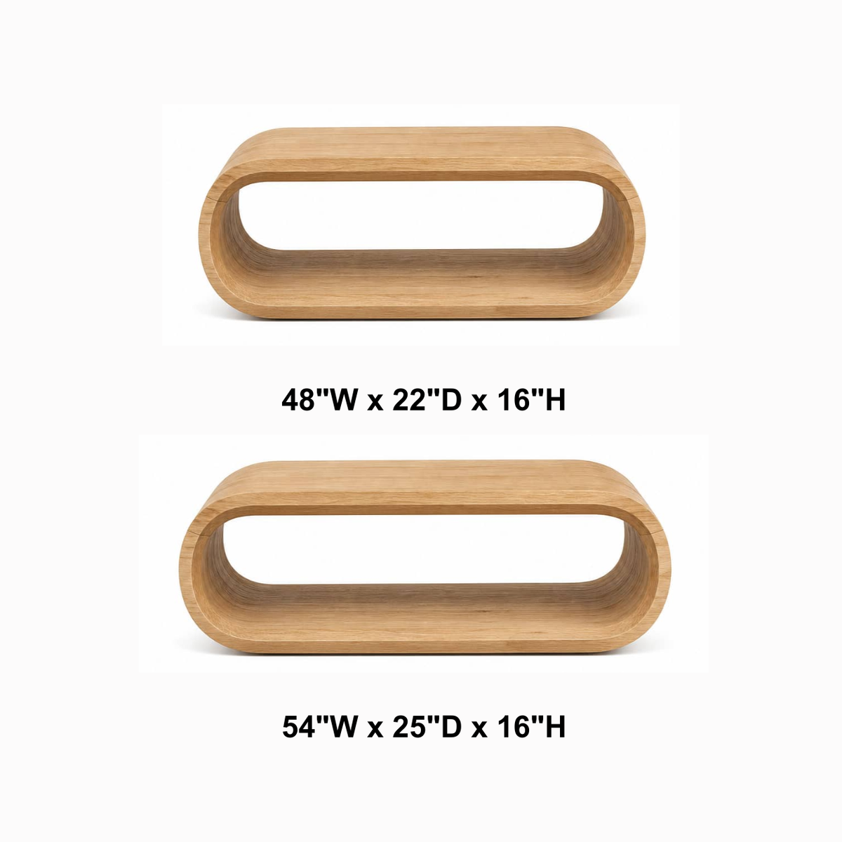 Orbital Continuous Loop Solid Wood Coffee Table For Living Room