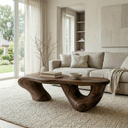 Kelvington Organic Fluid Base Solid Wood Coffee Table
