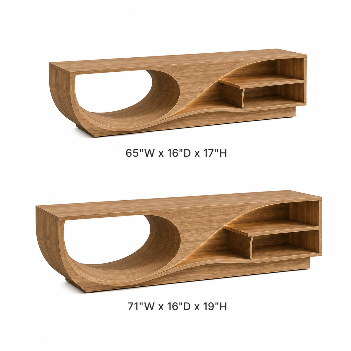 Valden Bold Accent Solid Wood TV Console For Living Room