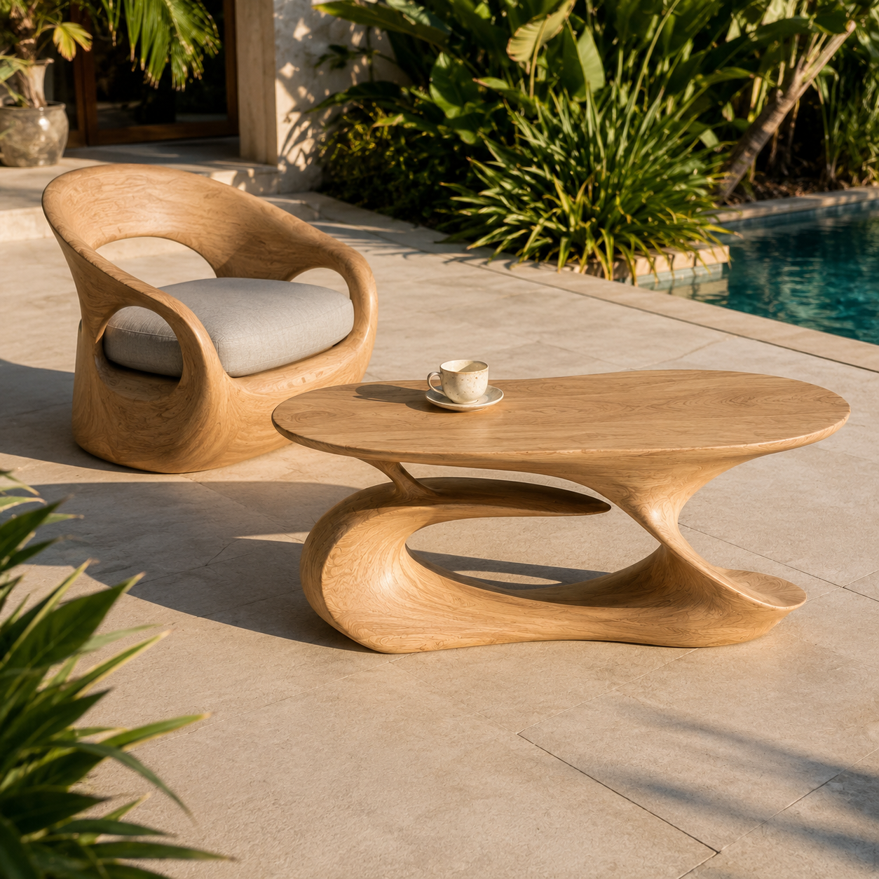 Slatton Round Solid Wood Coffee Table With Shelf For Living Room