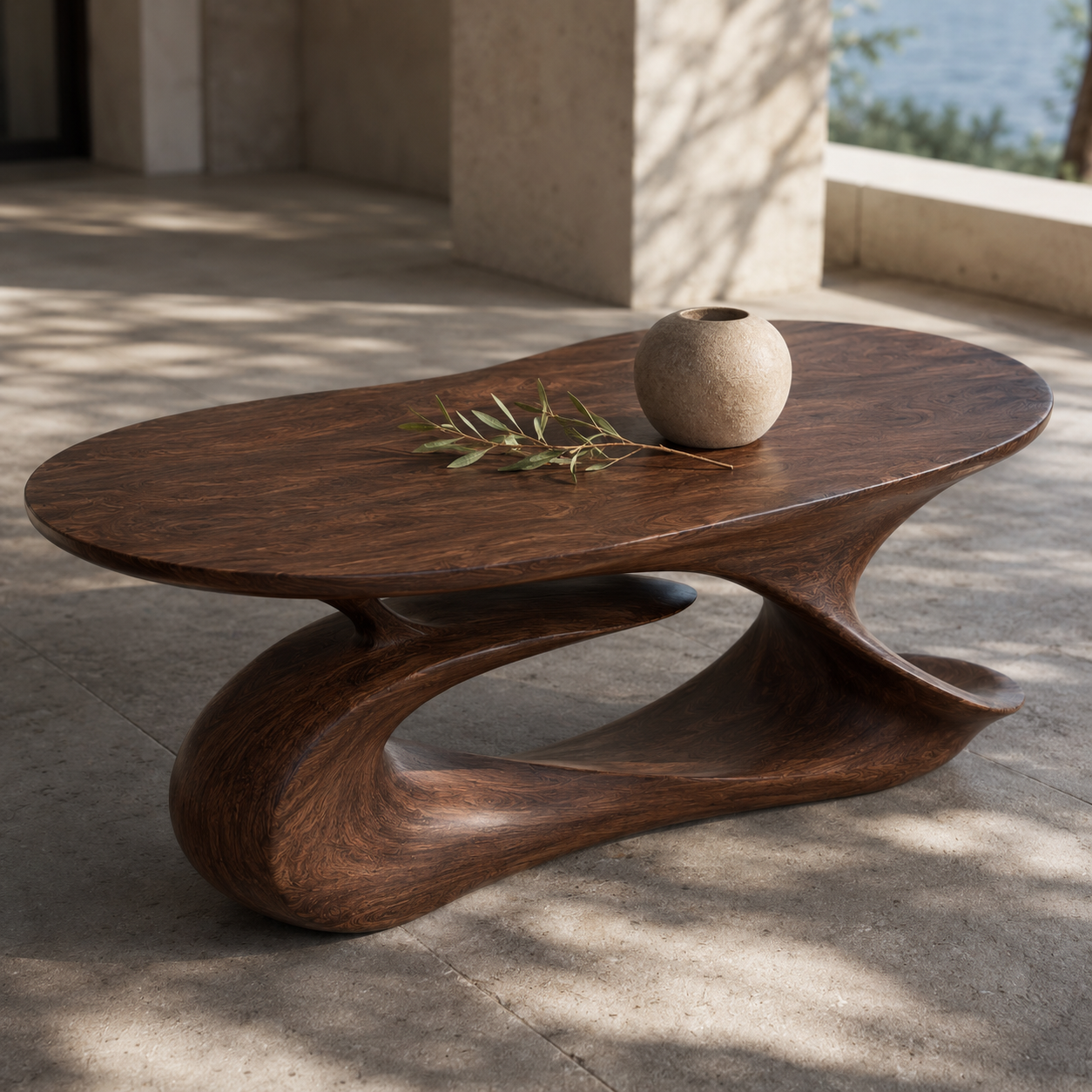Slatton Round Solid Wood Coffee Table With Shelf For Living Room
