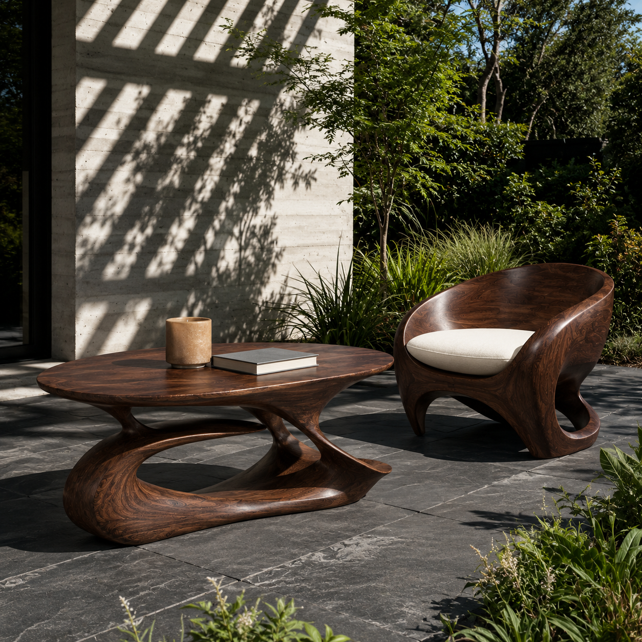 Slatton Round Solid Wood Coffee Table With Shelf For Living Room
