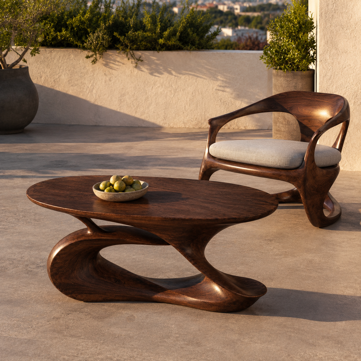 Slatton Round Solid Wood Coffee Table With Shelf For Living Room