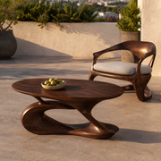 Slatton Round Solid Wood Coffee Table With Shelf For Living Room