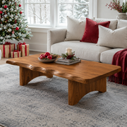 Ondule Slab Live Edge Solid Wood Coffee Table For Living Room