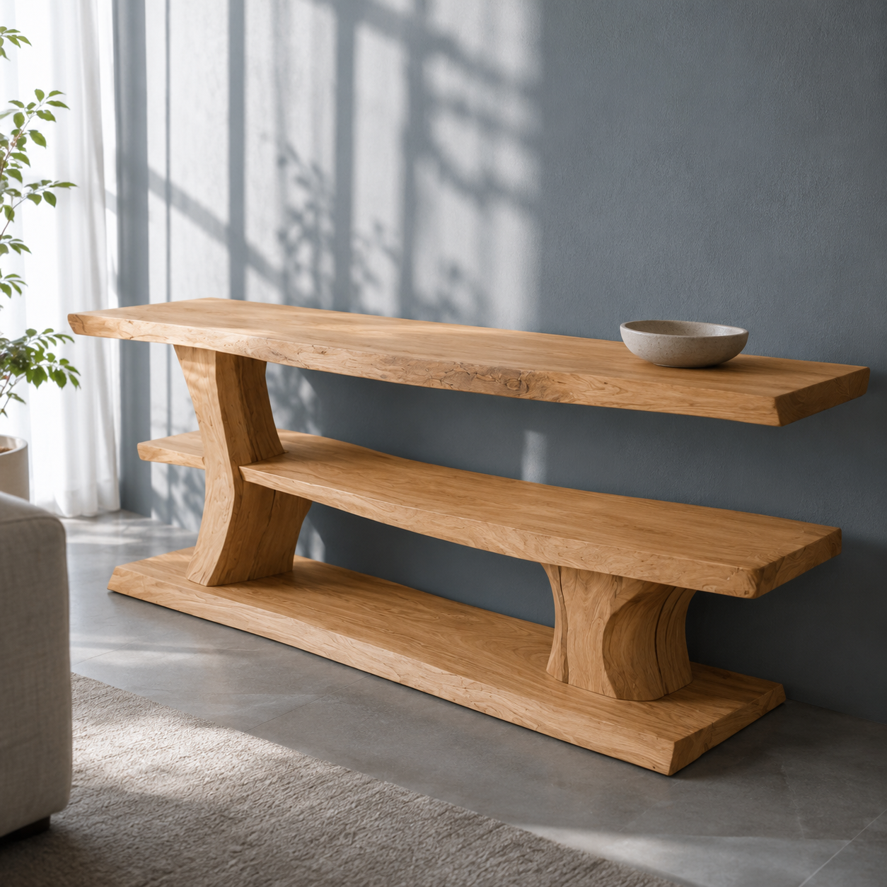 Minaro Sleek Solid Wood TV Console For Living Room