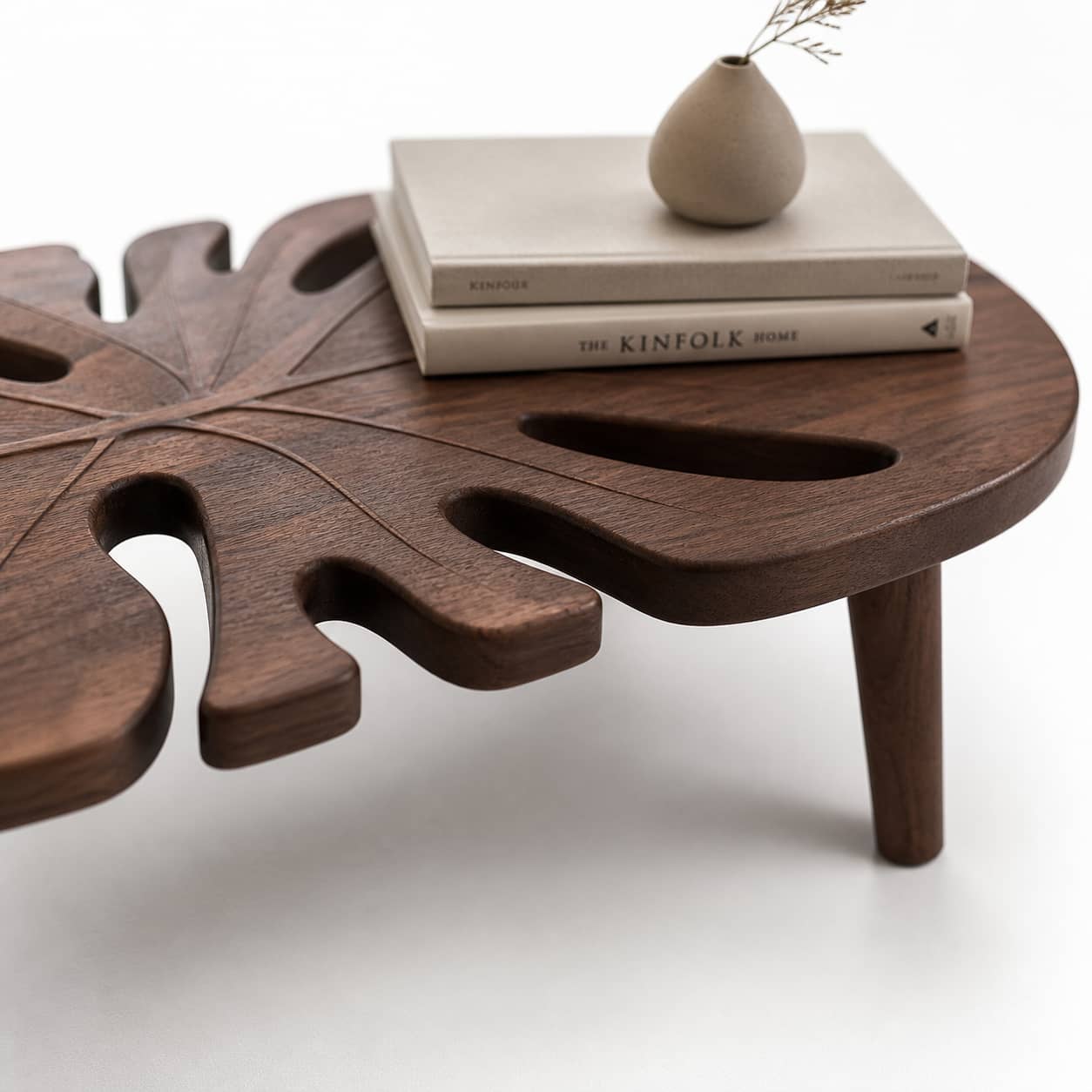 Axton Monstera Solid Wood Coffee Table For Living Room