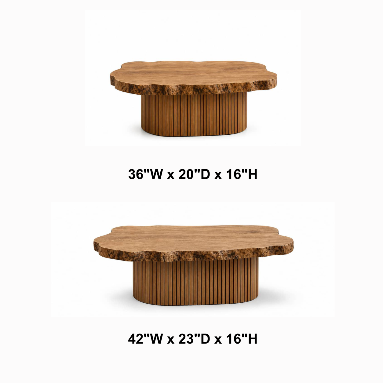 Bramen Column Solid Wood Coffee Table For Living Room