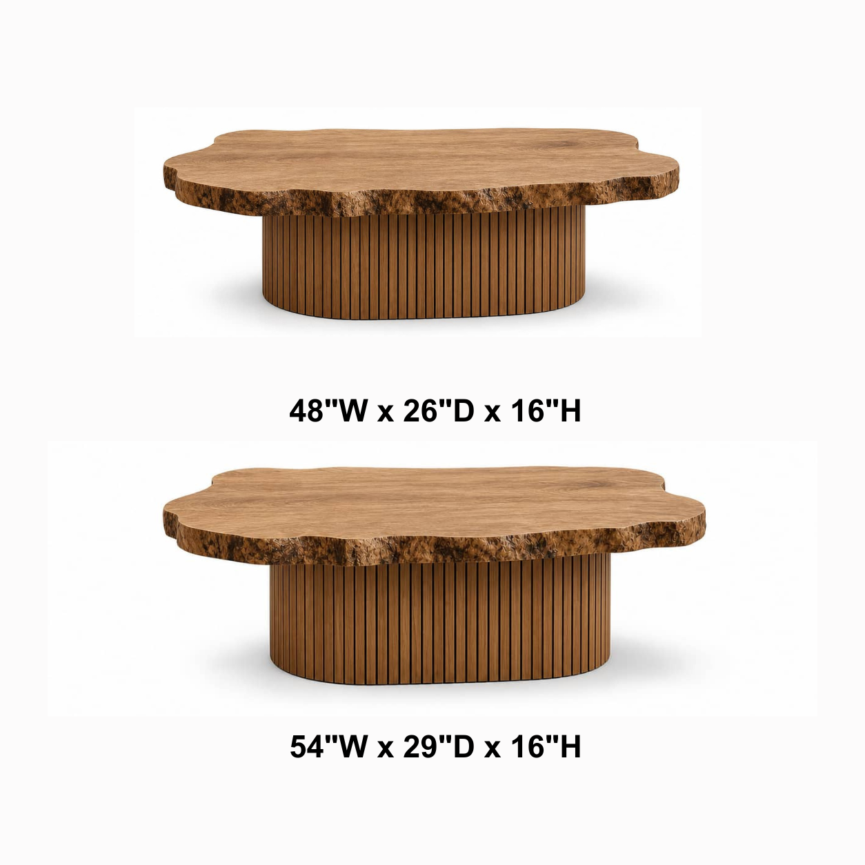Bramen Column Solid Wood Coffee Table For Living Room