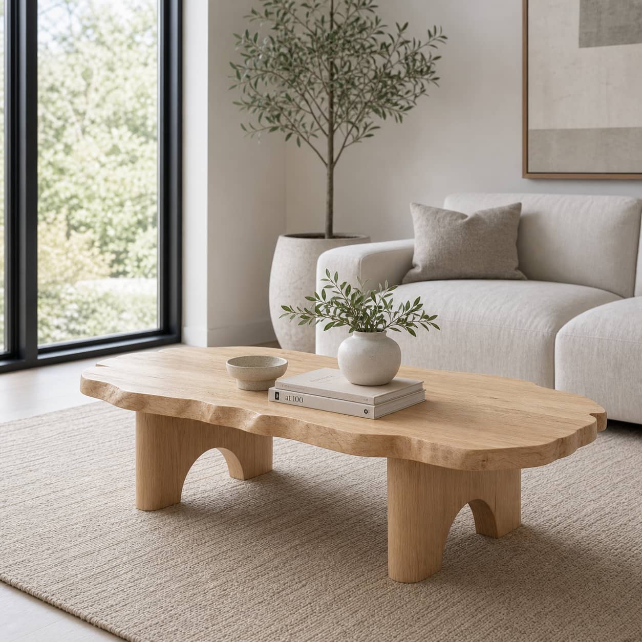 Calder Bridge Solid Wood Coffee Table For Living Room
