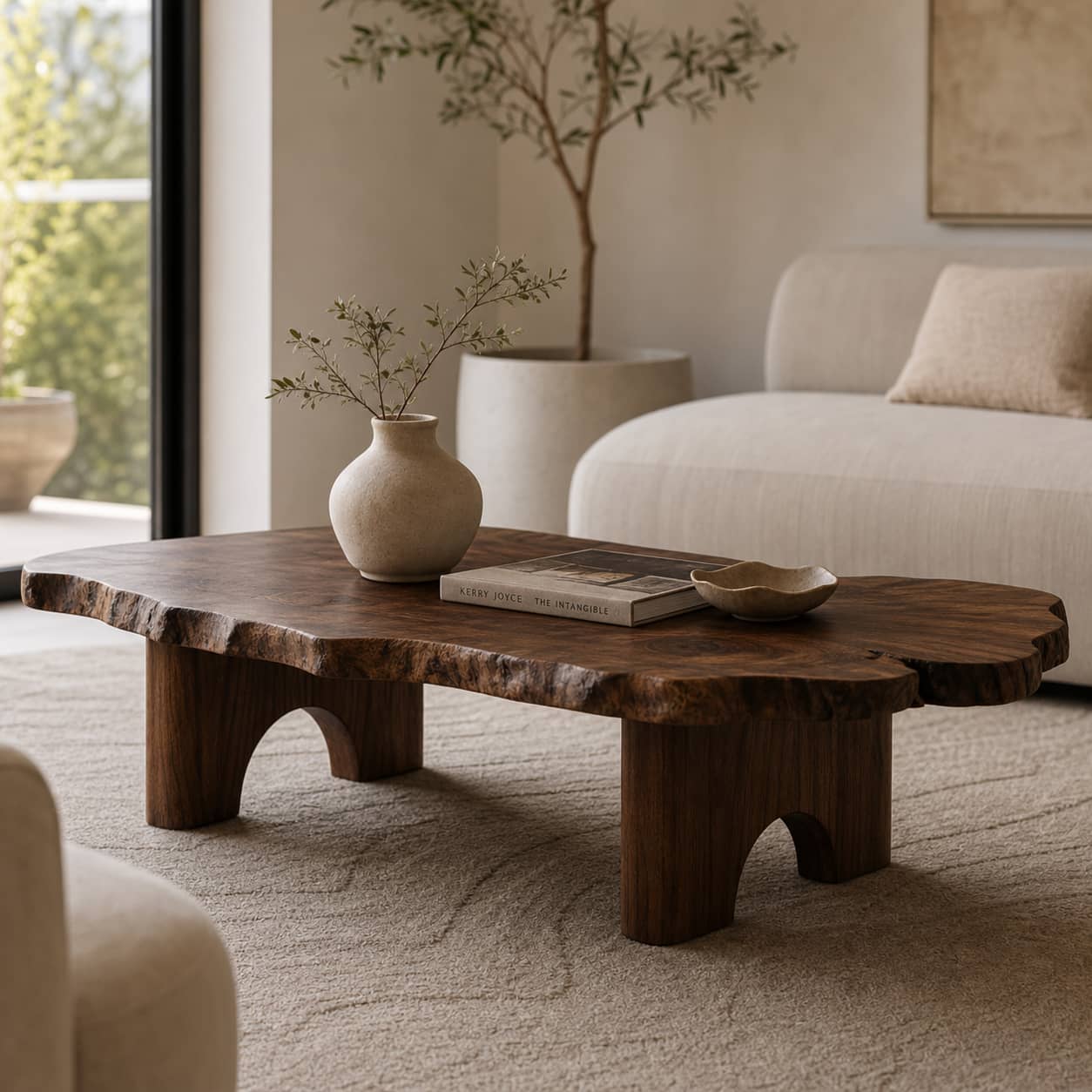 Calder Bridge Solid Wood Coffee Table For Living Room