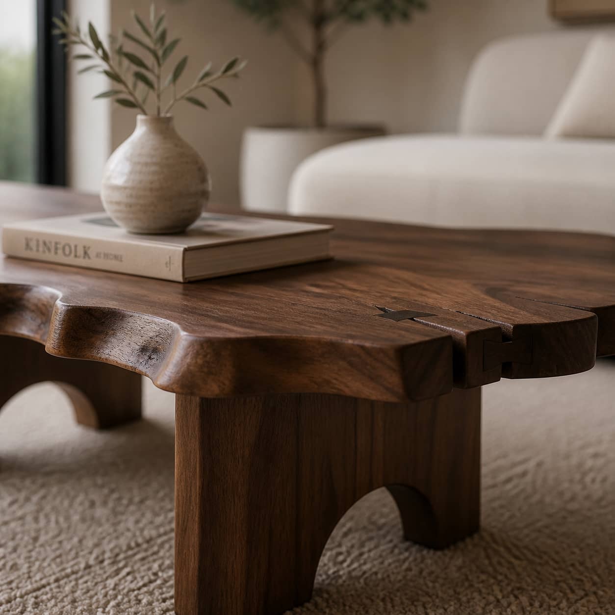 Calder Bridge Solid Wood Coffee Table For Living Room