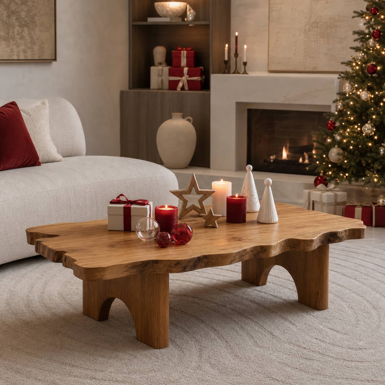 Calder Bridge Solid Wood Coffee Table For Living Room