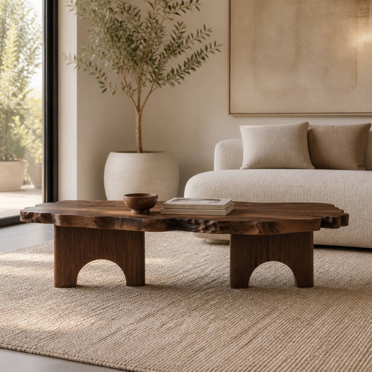 Calder Bridge Solid Wood Coffee Table For Living Room