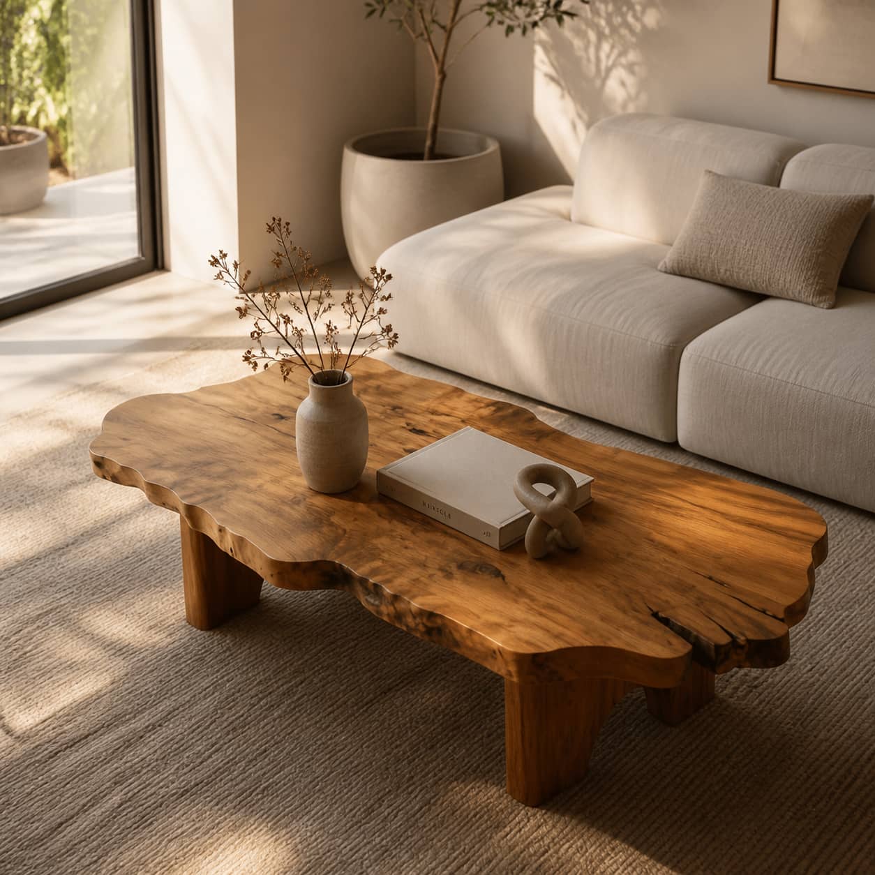 Calder Bridge Solid Wood Coffee Table For Living Room