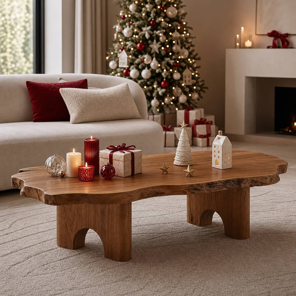 Calder Bridge Solid Wood Coffee Table For Living Room