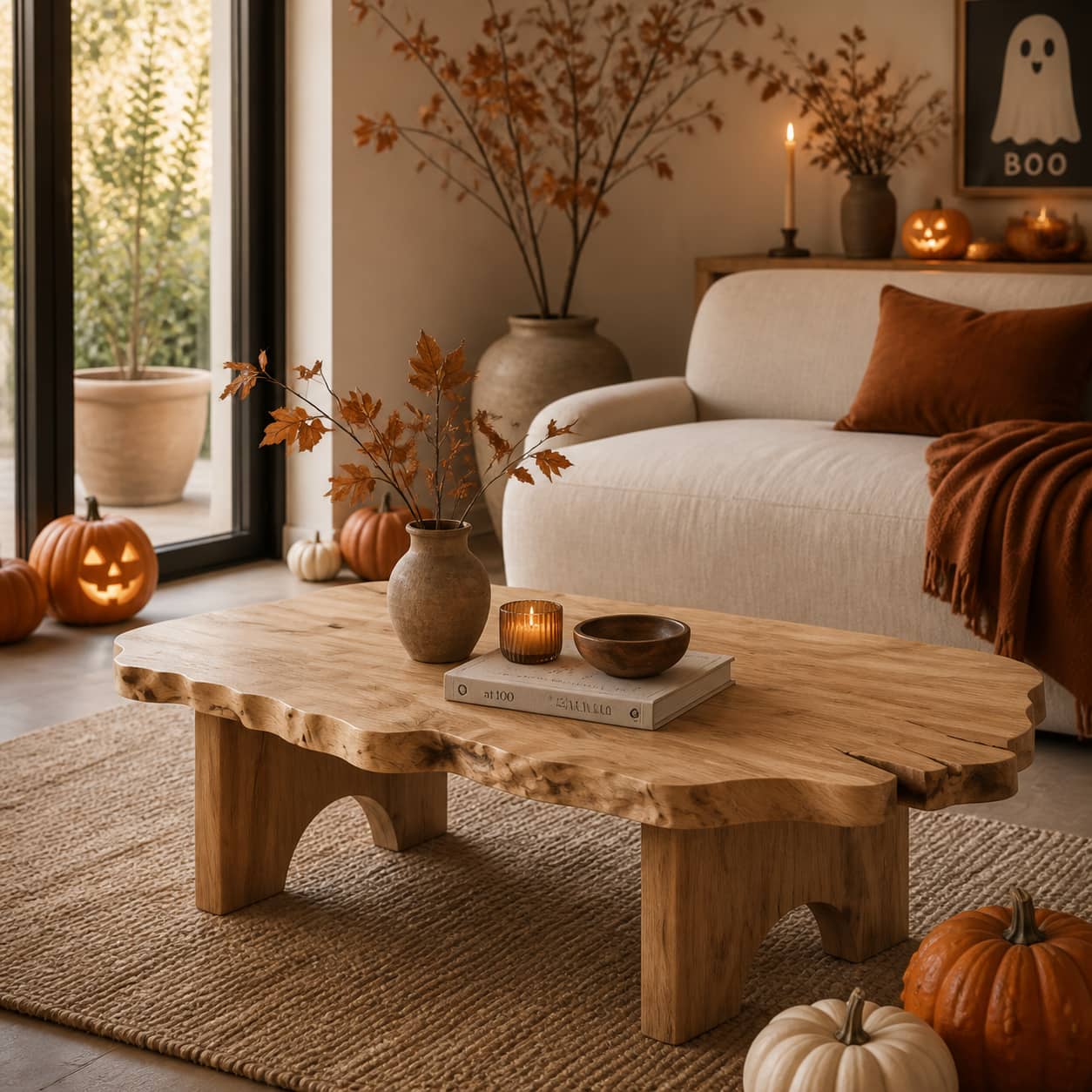 Calder Bridge Solid Wood Coffee Table For Living Room
