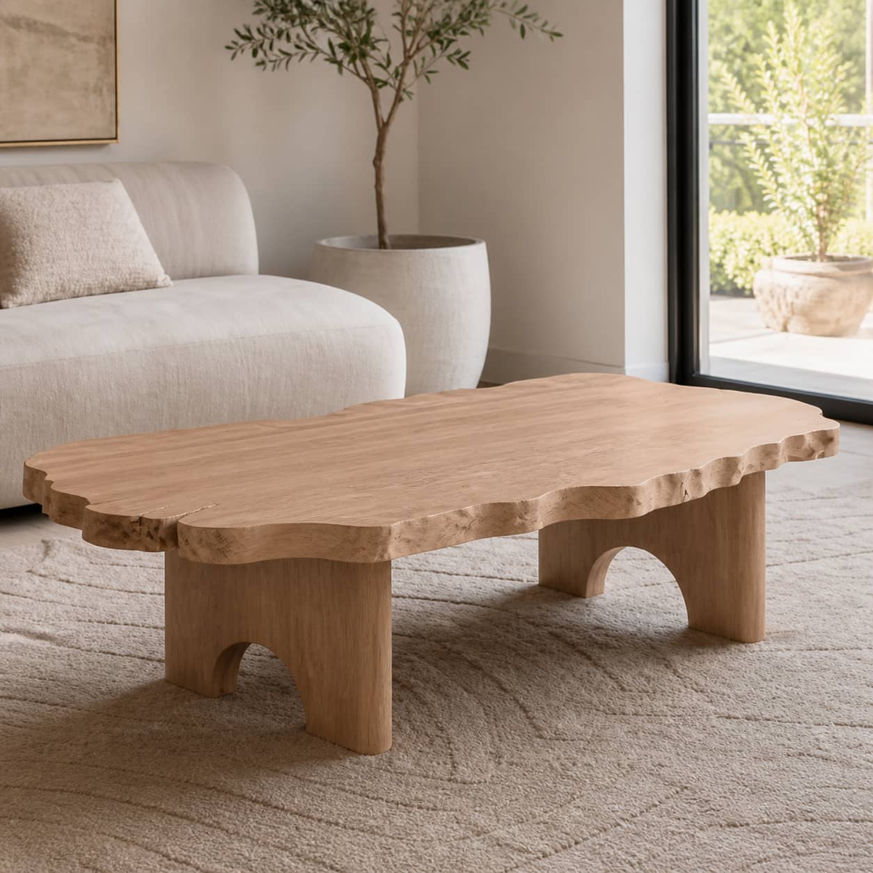 Calder Bridge Solid Wood Coffee Table For Living Room
