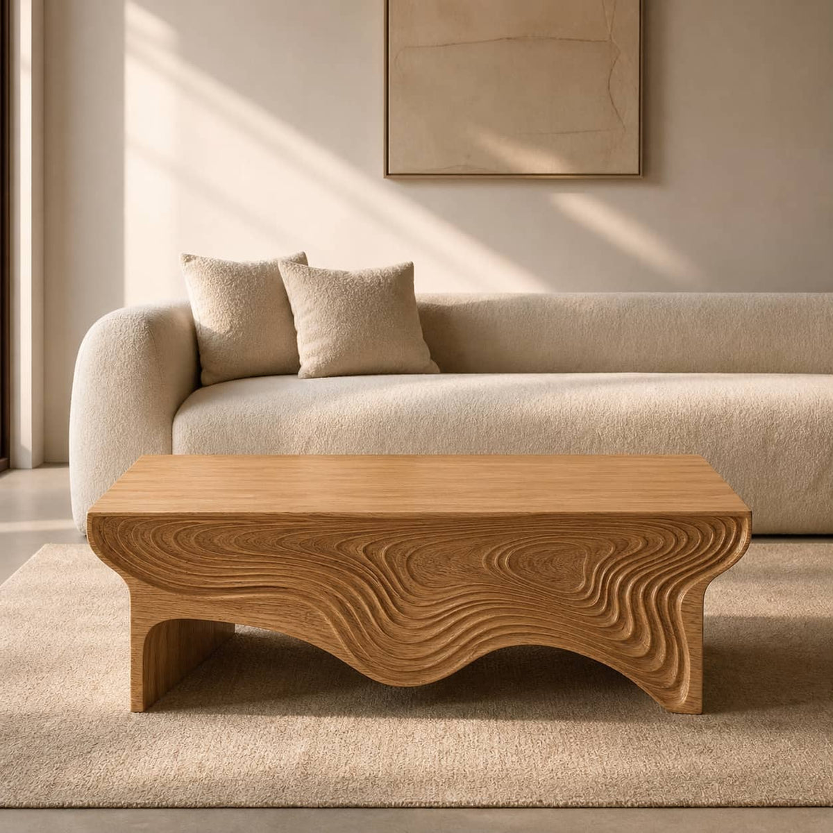 Calder Layered Solid Wood Coffee Table For Living Room