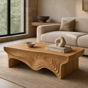 Calder Layered Solid Wood Coffee Table For Living Room