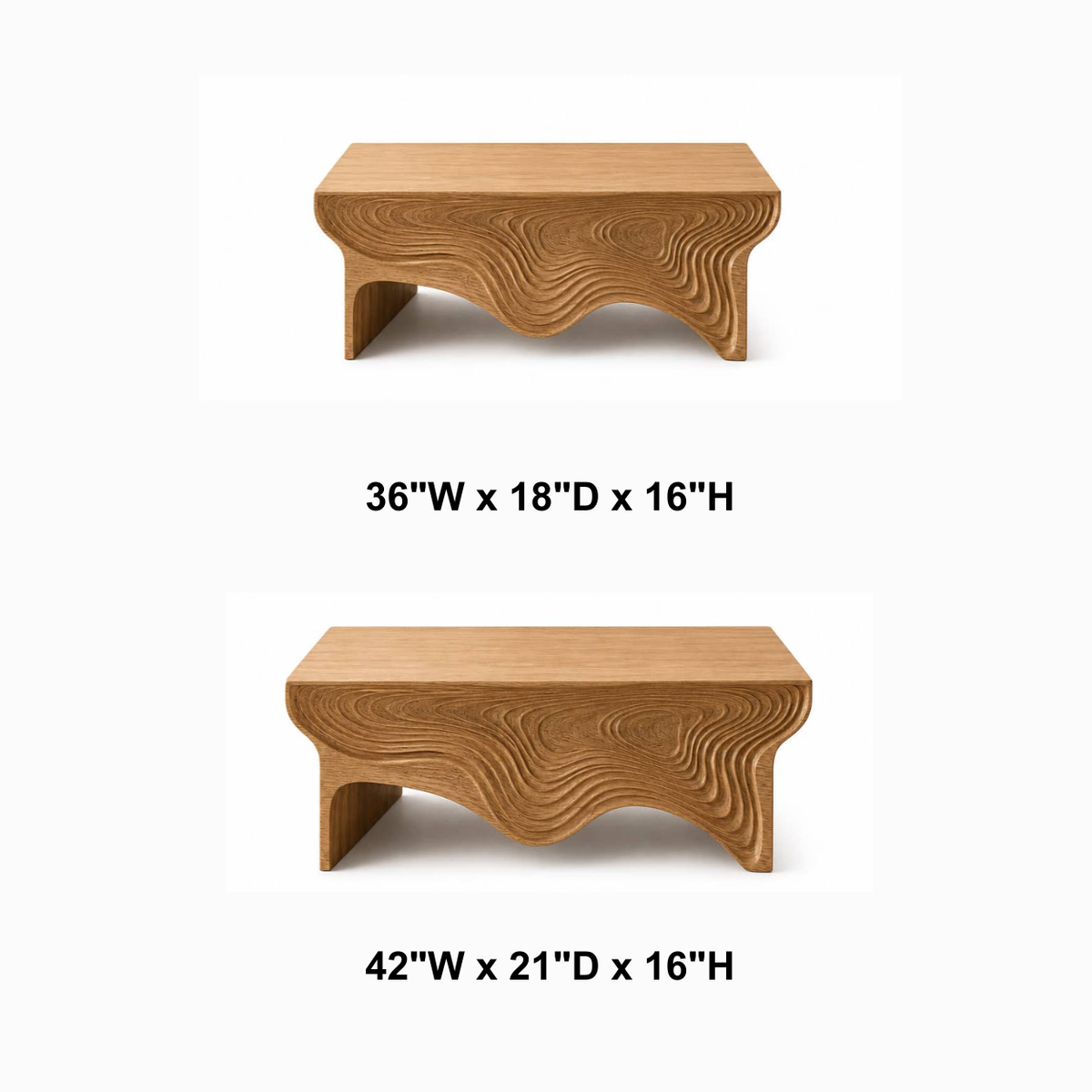 Calder Layered Solid Wood Coffee Table For Living Room