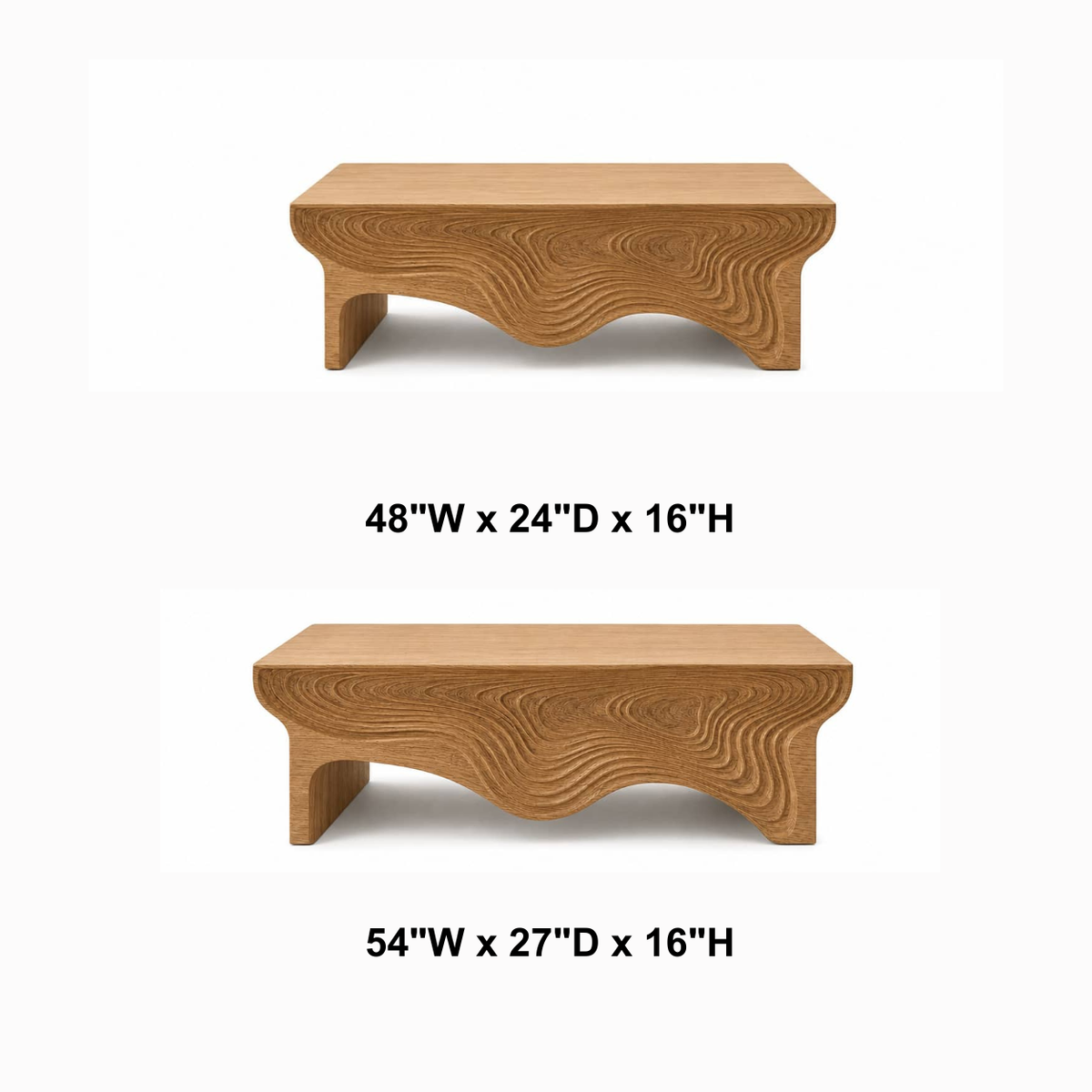 Calder Layered Solid Wood Coffee Table For Living Room