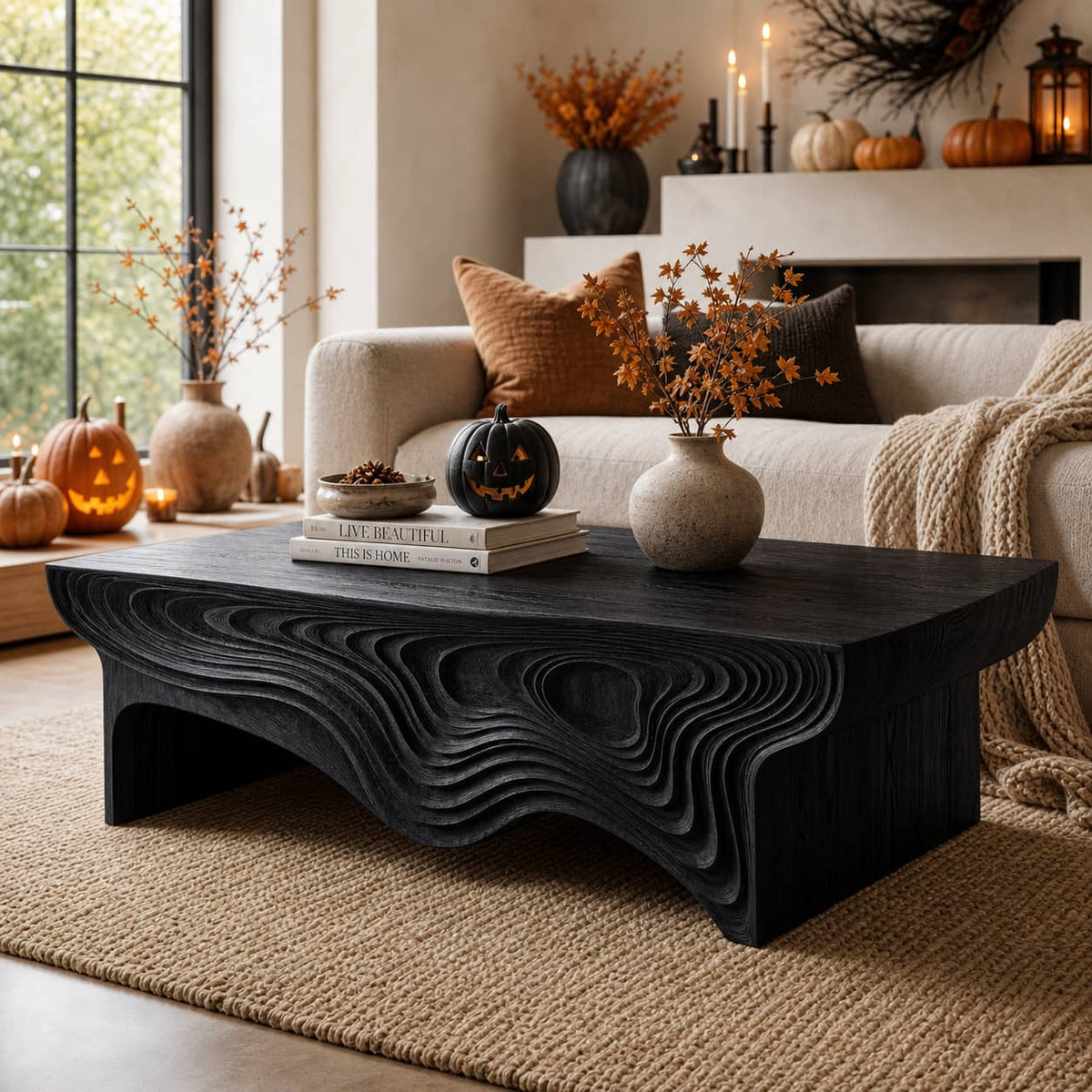 Calder Layered Solid Wood Coffee Table For Living Room