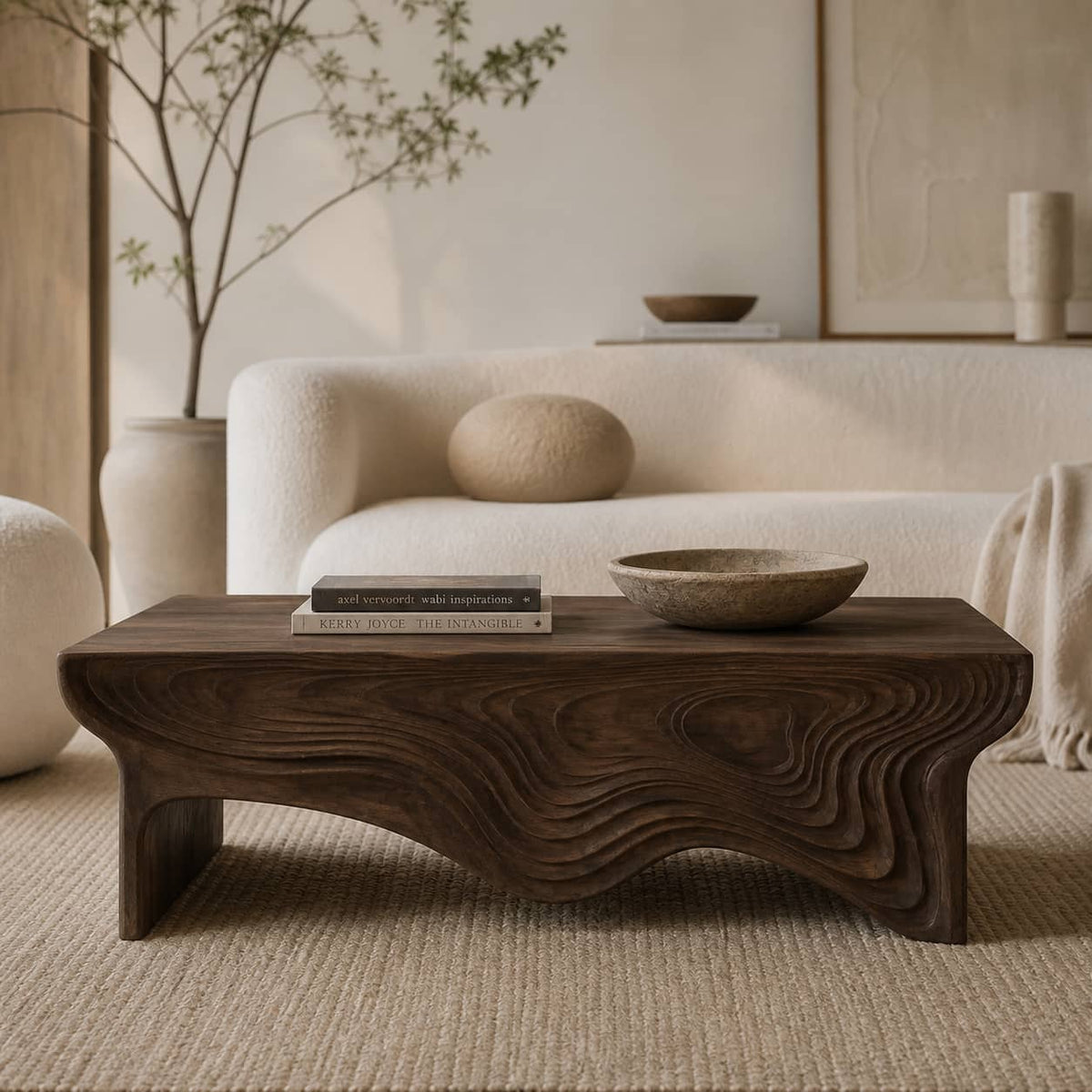 Calder Layered Solid Wood Coffee Table For Living Room