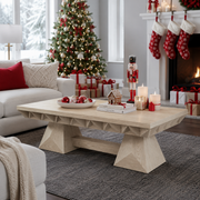 Resina Live Edge Solid Wood Coffee Table With Resin For Living Room