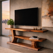 Modern Solid Wood TV Console with Sleek, Minimalist Design