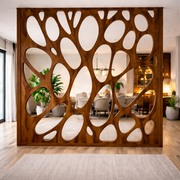 Handcrafted Solid Wood Room Divider, Modern Organic Space Divider