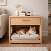 Modern Nightstand With Integrated Pet Bed