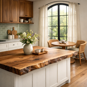 Live Edge Solid Wood Kitchen Tabletop For Dining Spaces