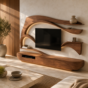 Sorello Live Edge Solid Wood TV Stand For Living Room