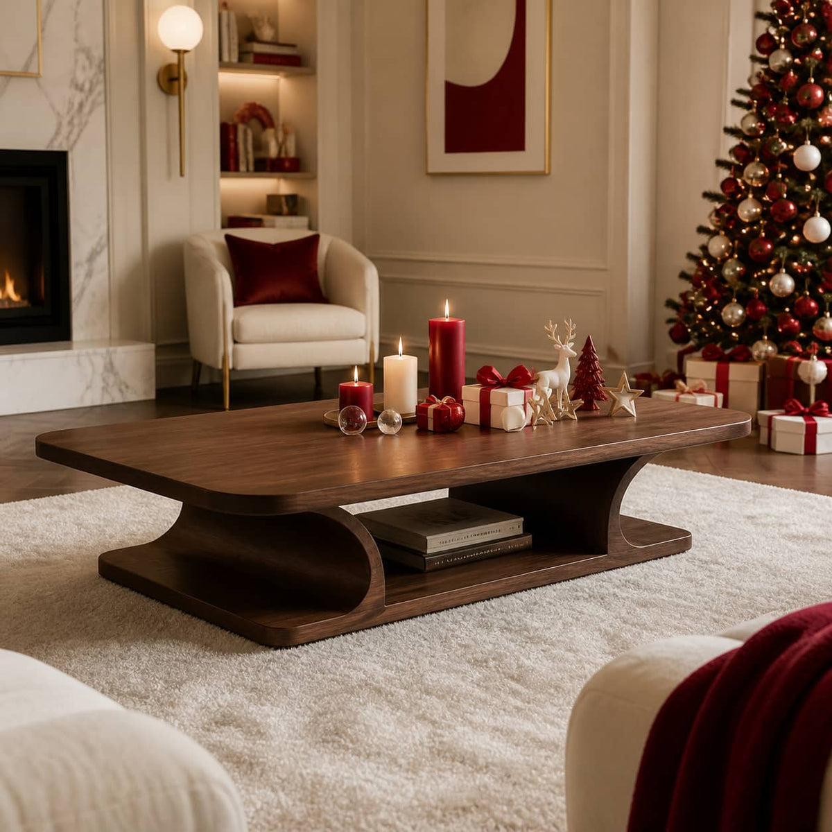 Cormac Modernist Solid Wood Coffee Table For Living Room