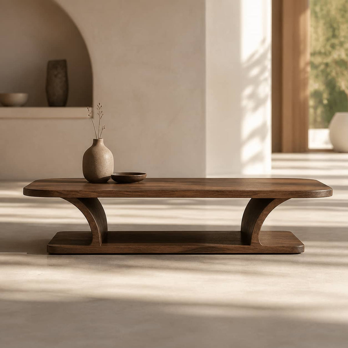 Cormac Modernist Solid Wood Coffee Table For Living Room