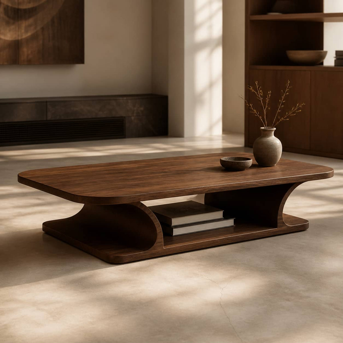Cormac Modernist Solid Wood Coffee Table For Living Room