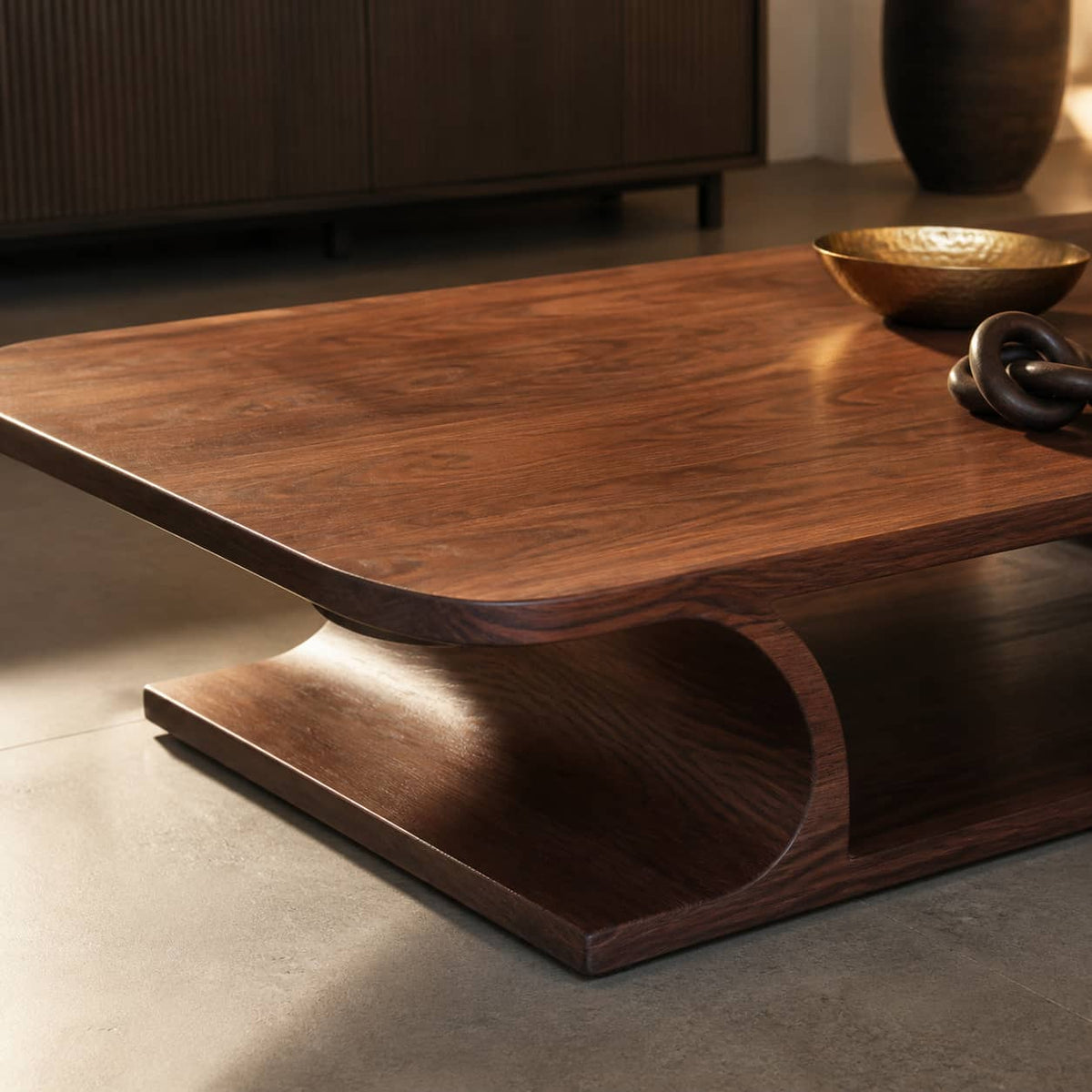 Cormac Modernist Solid Wood Coffee Table For Living Room