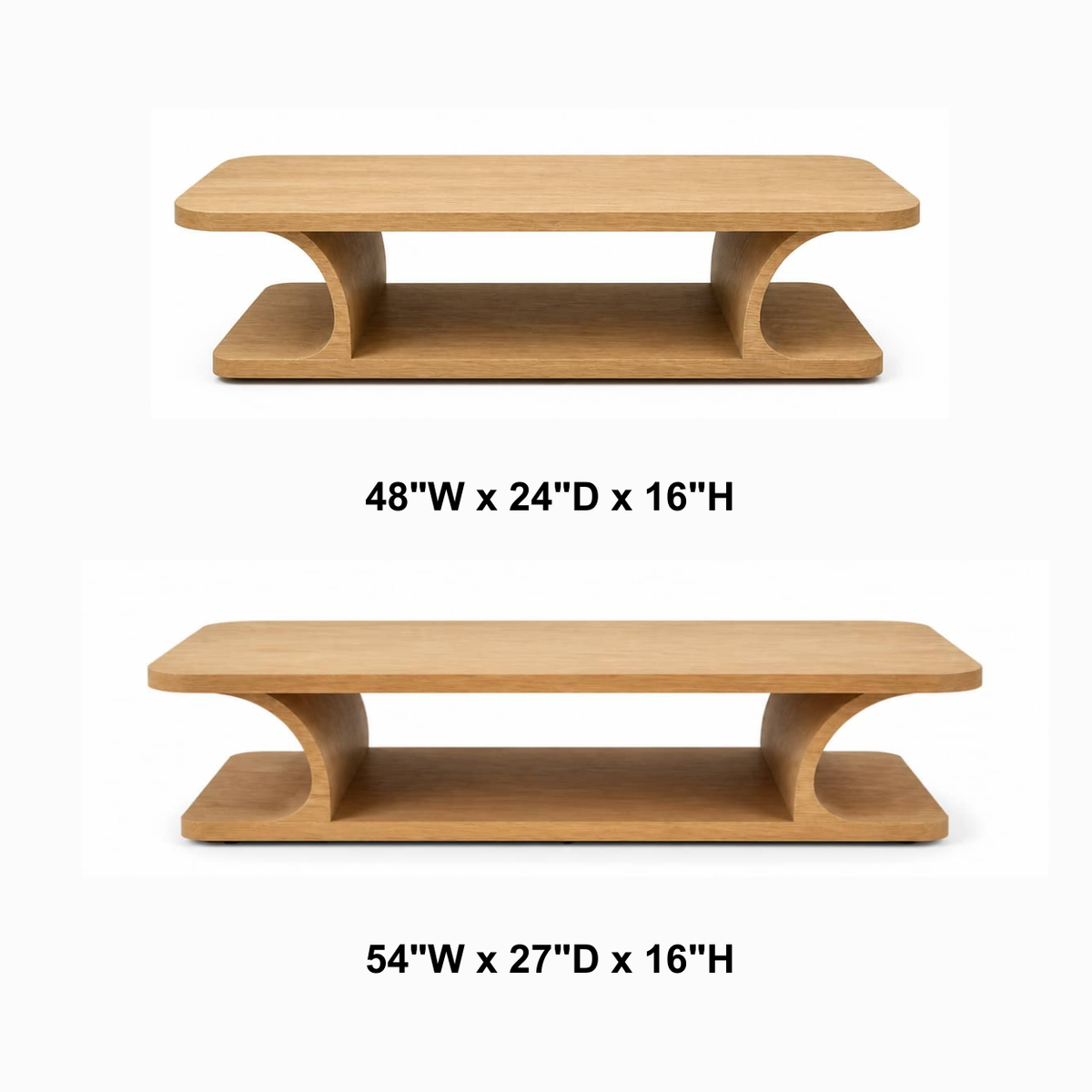Cormac Modernist Solid Wood Coffee Table For Living Room