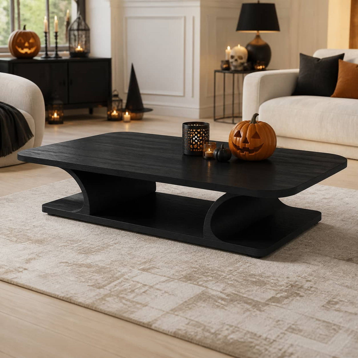 Cormac Modernist Solid Wood Coffee Table For Living Room