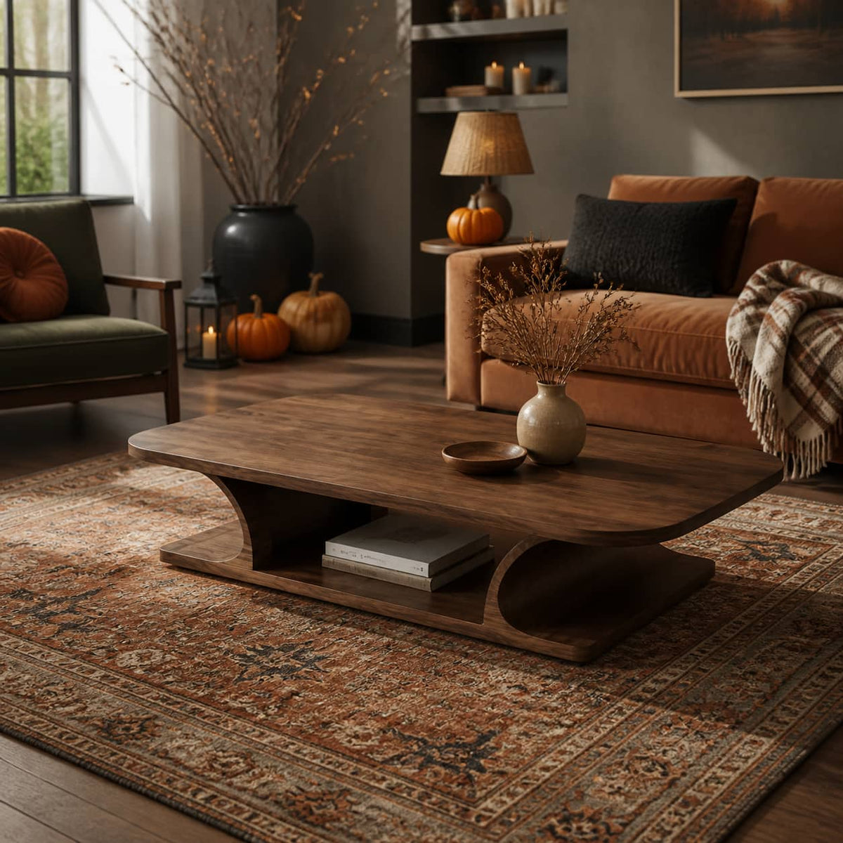 Cormac Modernist Solid Wood Coffee Table For Living Room