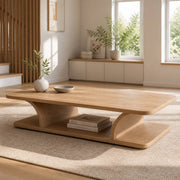 Cormac Modernist Solid Wood Coffee Table For Living Room