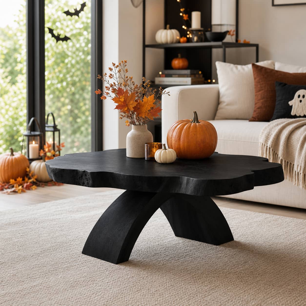 Denken Amorphous Solid Wood Coffee Table For Living Room