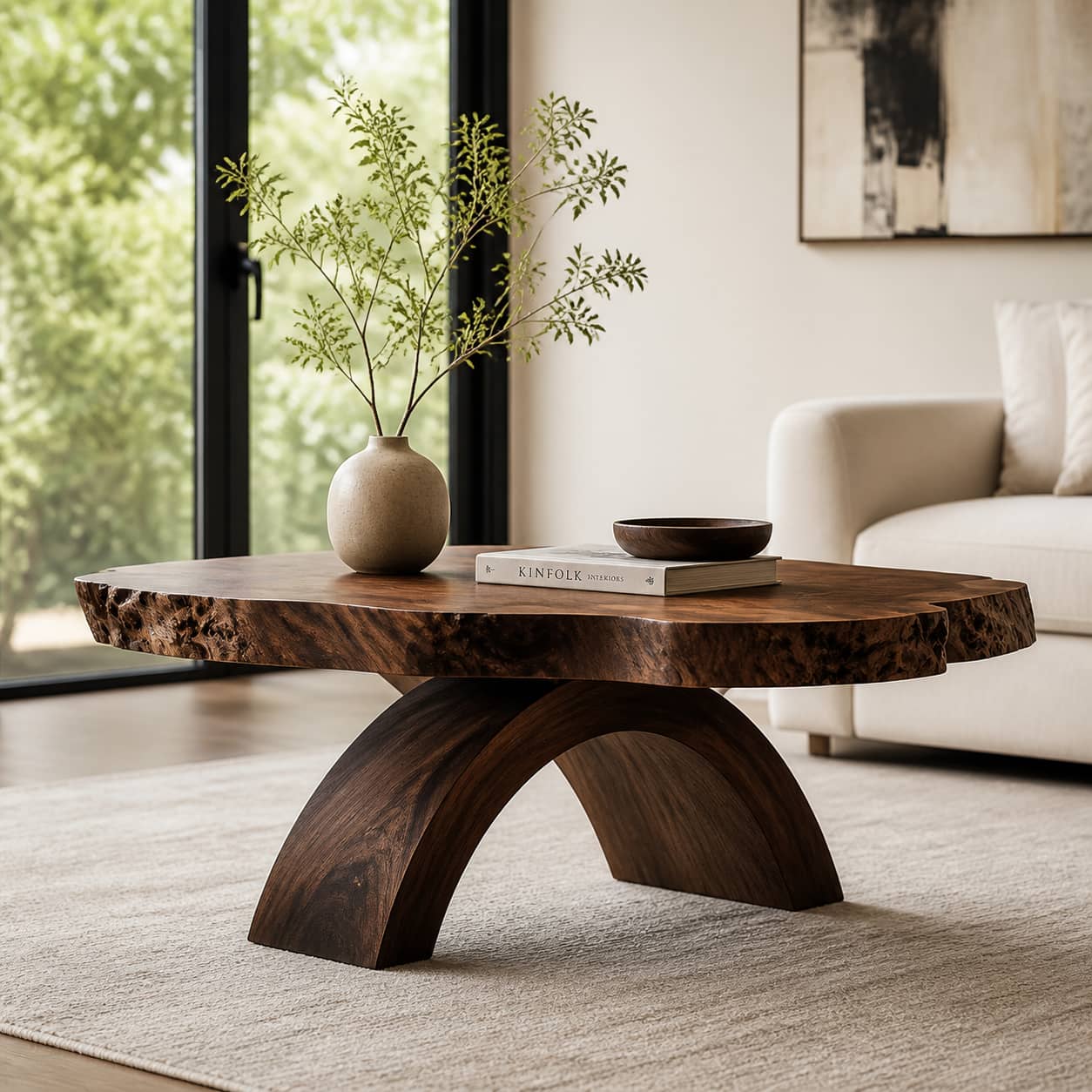 Denken Amorphous Solid Wood Coffee Table For Living Room