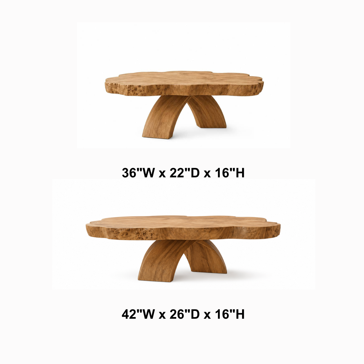 Denken Amorphous Solid Wood Coffee Table For Living Room