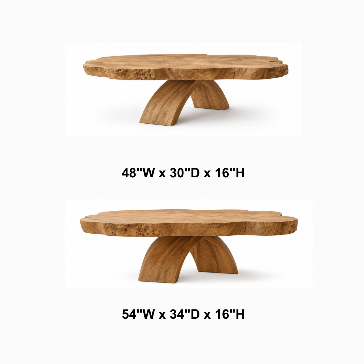 Denken Amorphous Solid Wood Coffee Table For Living Room