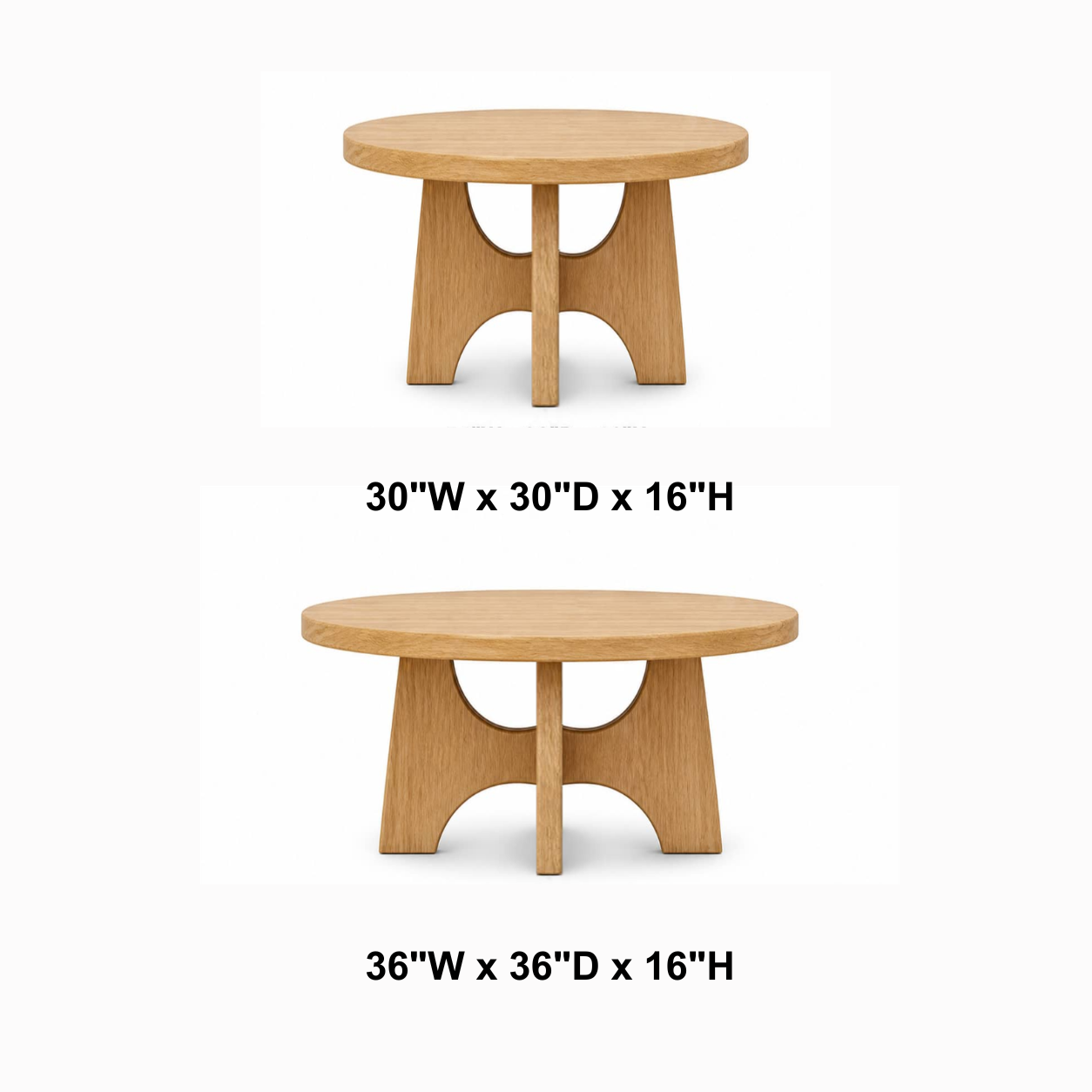 Dominic Cross-Leg Solid Wood Coffee Table For Living Room